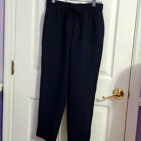 Talbots Eastport Navy Classic Career Straight Leg Pull On Pants - Picture 2 of 10